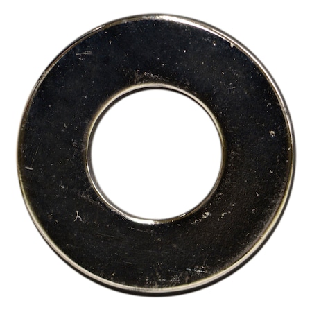 Midwest Fastener Flat Washer, For Screw Size 1/4" , 18-8 Stainless Steel Polished Finish, 12 PK 33442